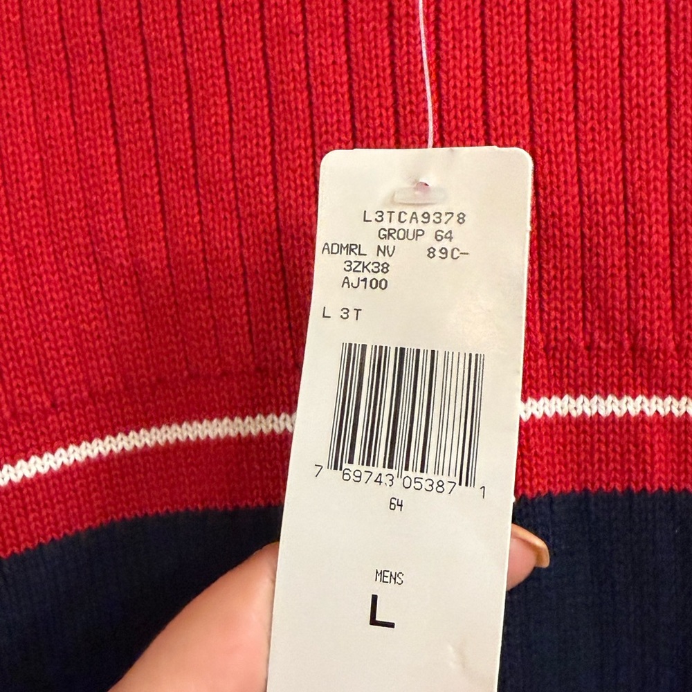 Polo by Ralph Lauren Men's Red and Blue Sweater Patch Size L - Picture 3 of 4